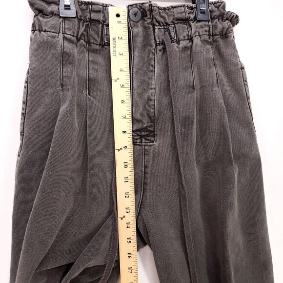 Free People Paper Bag Pant Small Drawstring Margate Pleated Trousers Drawstring - Picture 10 of 15